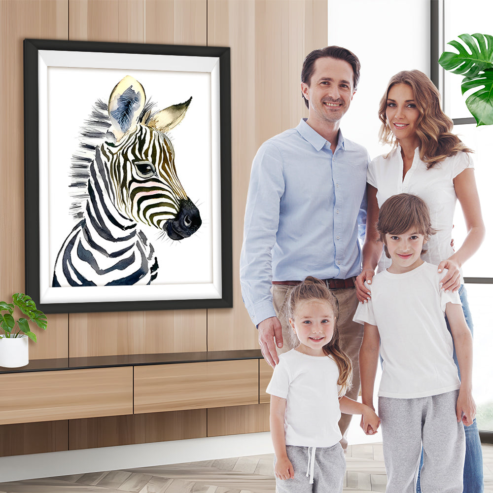 Schwarz-weißes Zebra Diamond Painting