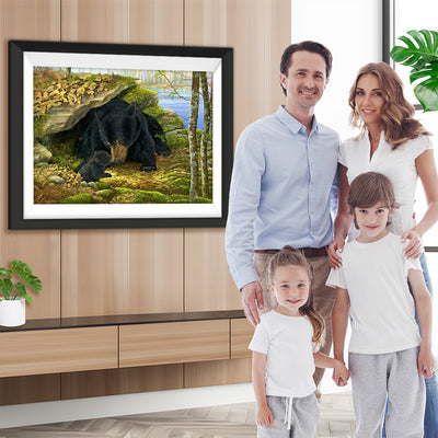 Schwarzbärenfamilie Diamond Painting