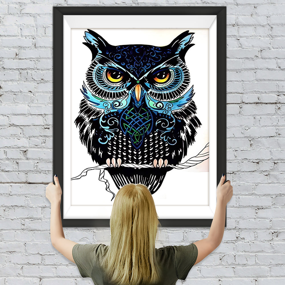 Schwarze Eule Diamond Painting