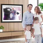 Schwarze Katze und weiße Katze Diamond Painting