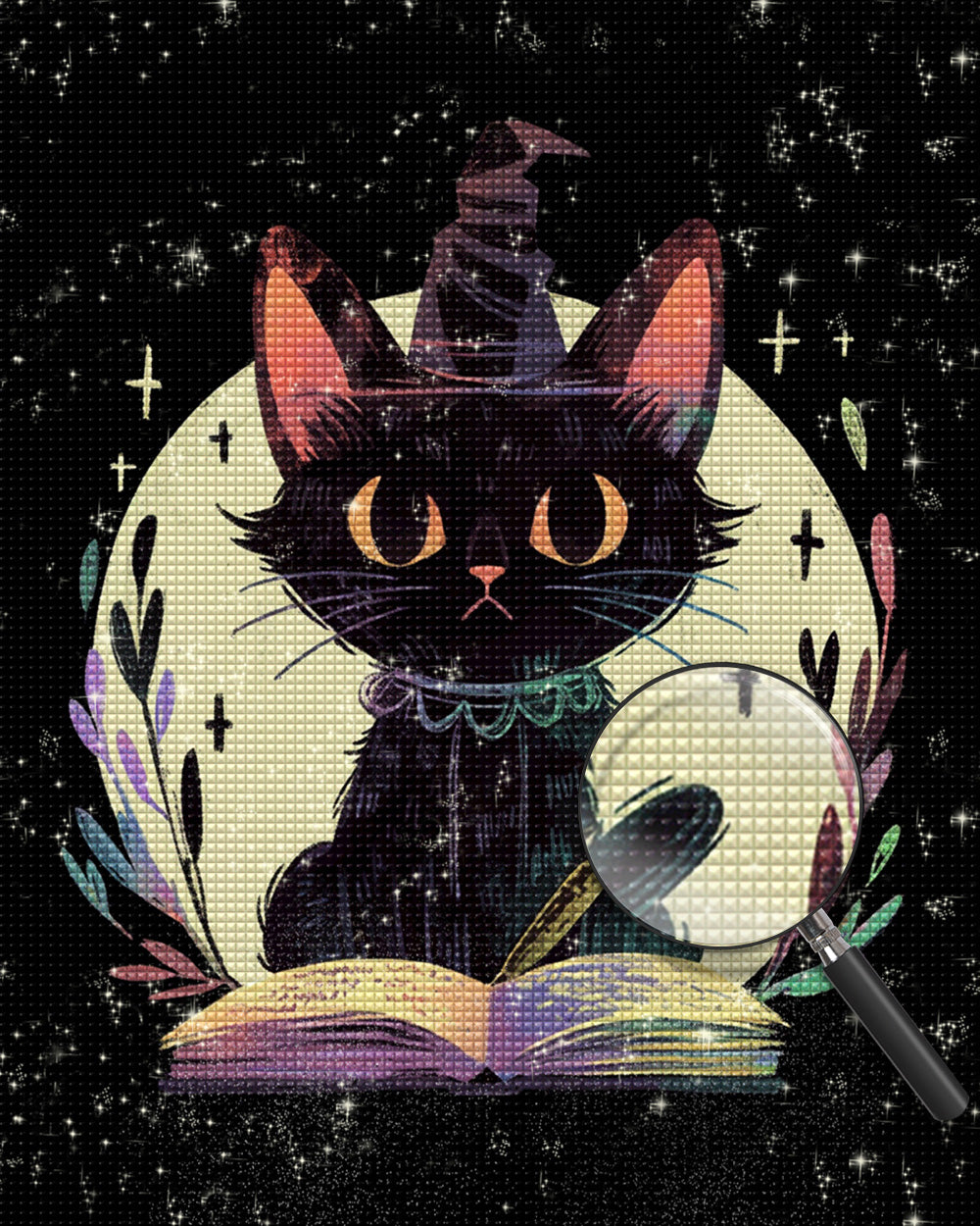 Schwarze Magie Katze Diamond Painting
