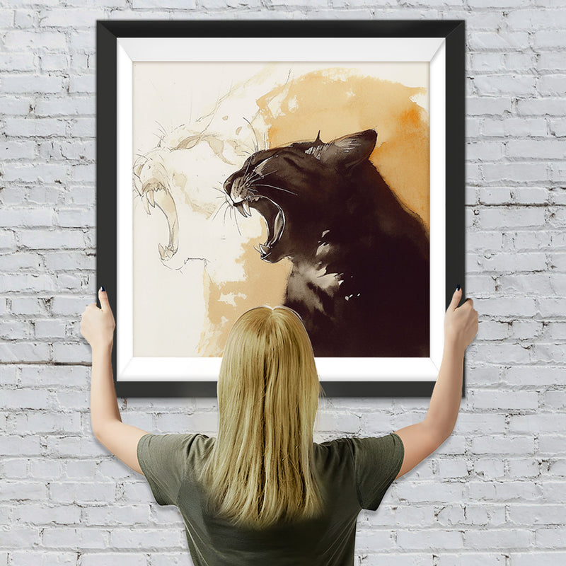 Schwarze Raubkatze Diamond Painting