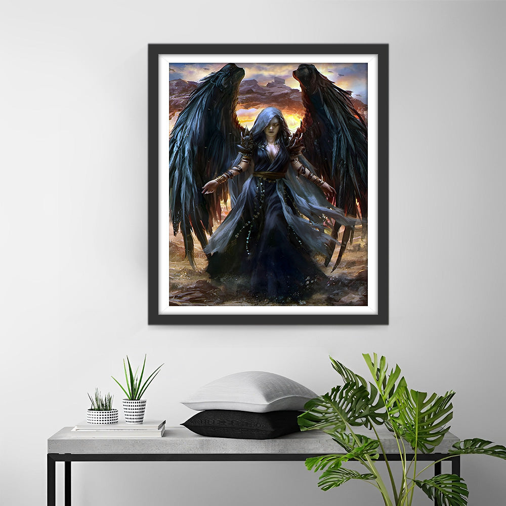 Schwarzer Engel Diamond Painting