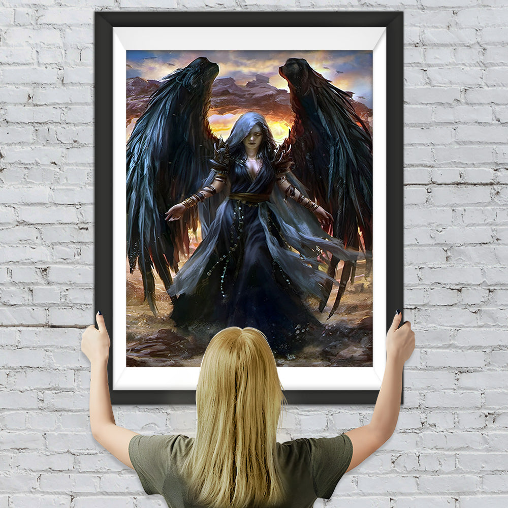 Schwarzer Engel Diamond Painting