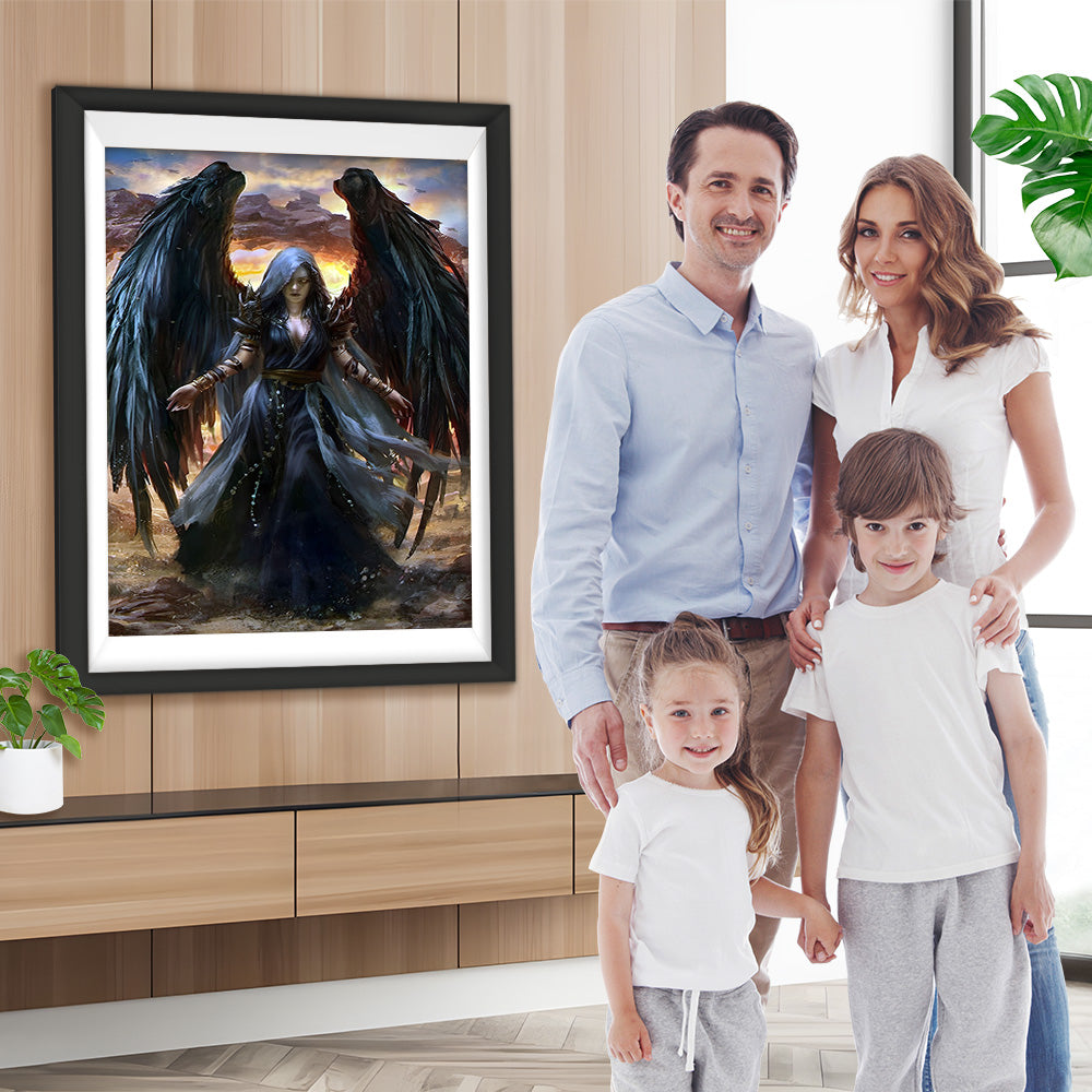 Schwarzer Engel Diamond Painting