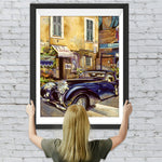 Schwarzer klassischer Retro-Wagen Diamond Painting
