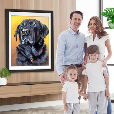 Schwarzer Labrador Diamond Painting
