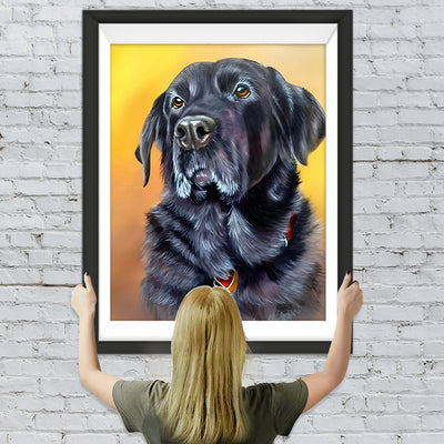 Schwarzer Labrador Diamond Painting