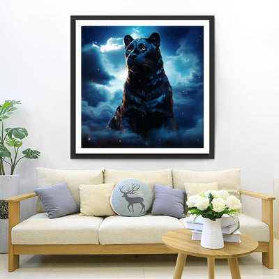 Schwarzer Leopard in den Wolken Diamond Painting