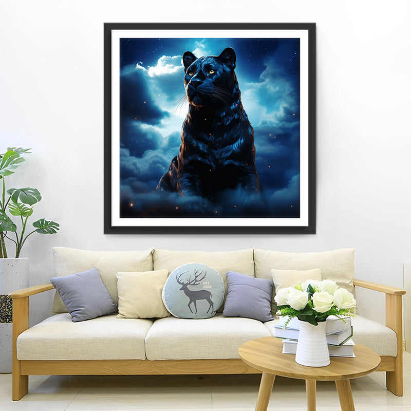 Schwarzer Leopard in den Wolken Diamond Painting