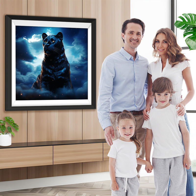 Schwarzer Leopard in den Wolken Diamond Painting