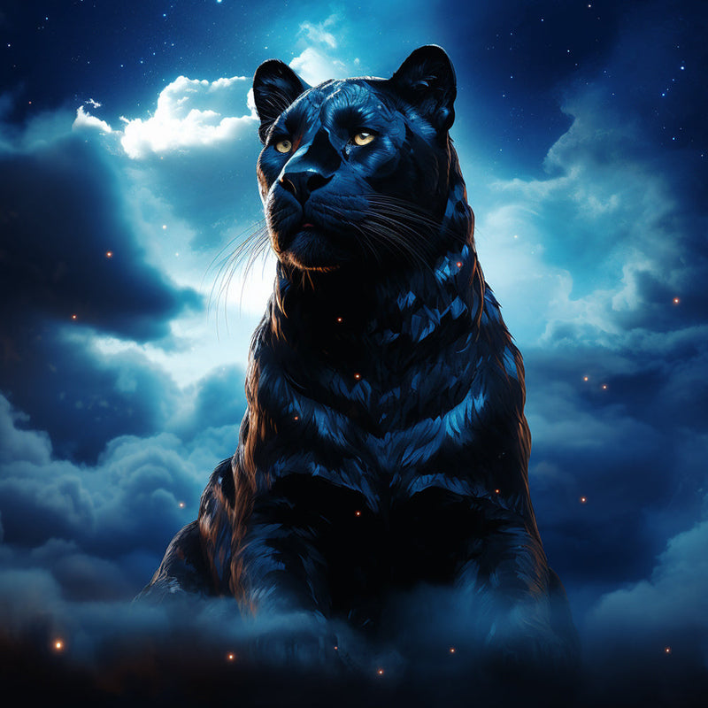 Schwarzer Leopard in den Wolken Diamond Painting