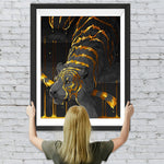 Schwarzer Tiger mit goldenen Streifen Diamond Painting