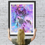 Schwarzer Traumfänger mit Schmetterling Diamond Painting