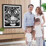 Schwarzer und weißer Tiger Diamond Painting