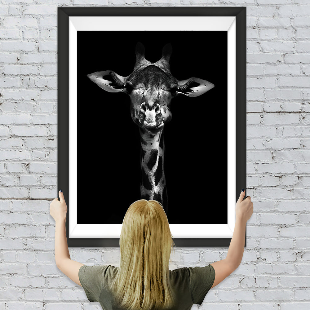 Schwarzweiße Giraffe Diamond Painting