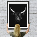 Schwarzweißes Rind Diamond Painting