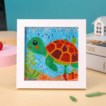 Schwimmende kleine Schildkröte Mini-Kristallpünktchen Diamond Painting