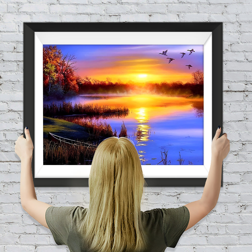 See Boot Sonnenuntergang Diamond Painting