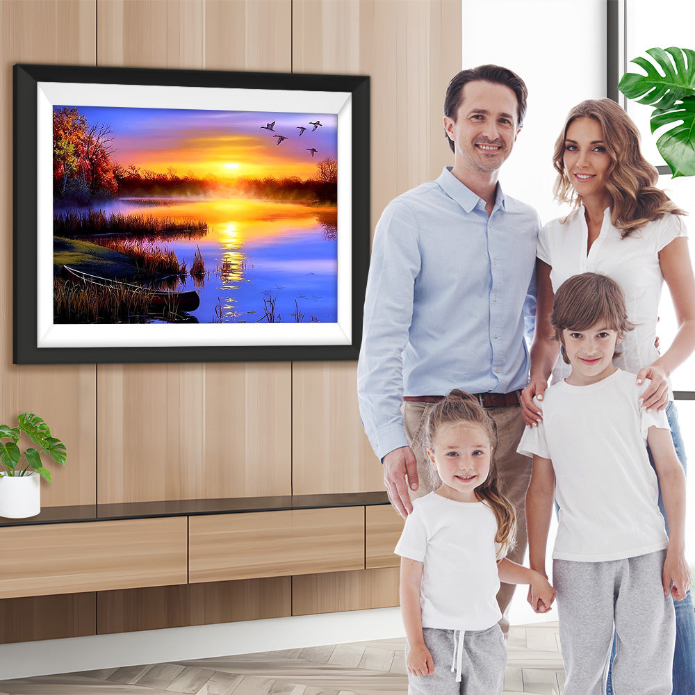 See Boot Sonnenuntergang Diamond Painting