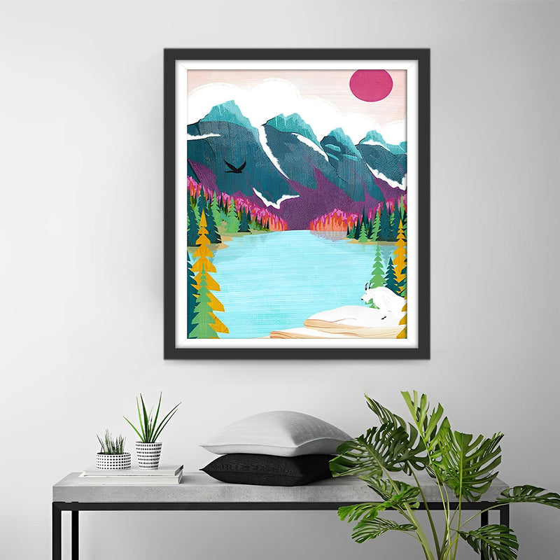 See in den Bergen Diamond Painting
