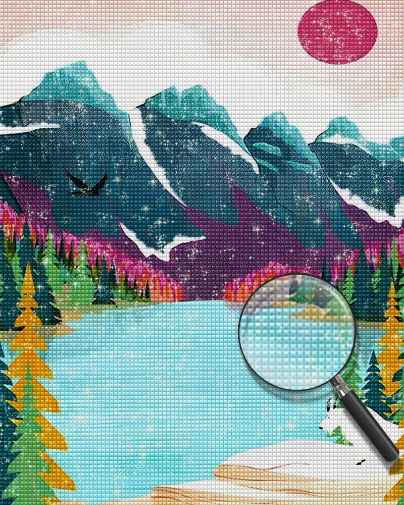 See in den Bergen Diamond Painting