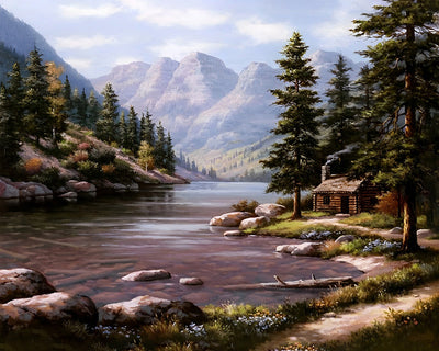 See in den Bergen Diamond Painting