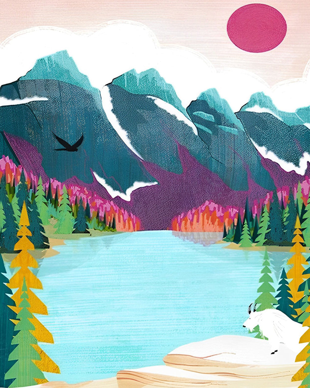 See in den Bergen Diamond Painting