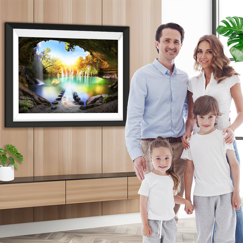 See in der Höhle Diamond Painting