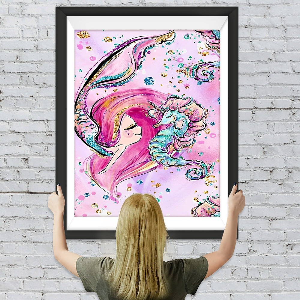 Seepferdchen und Elfe Diamond Painting