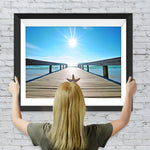 Seestern auf der hölzernen Brücke Diamond Painting