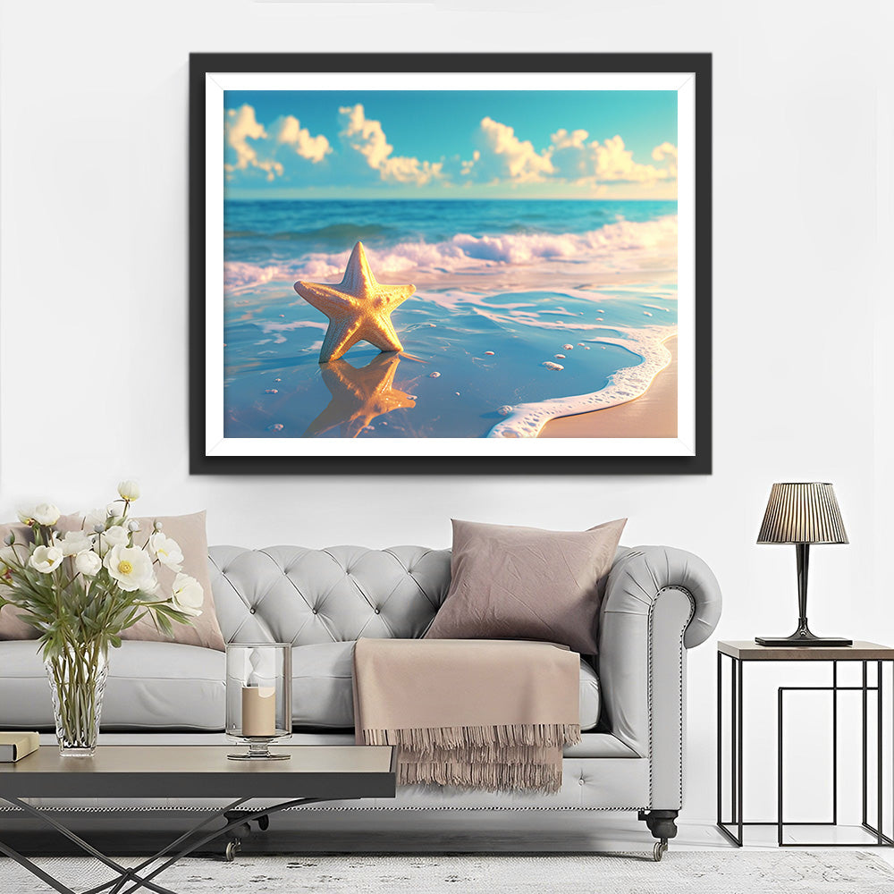 Seesterne am Strand Diamond Painting