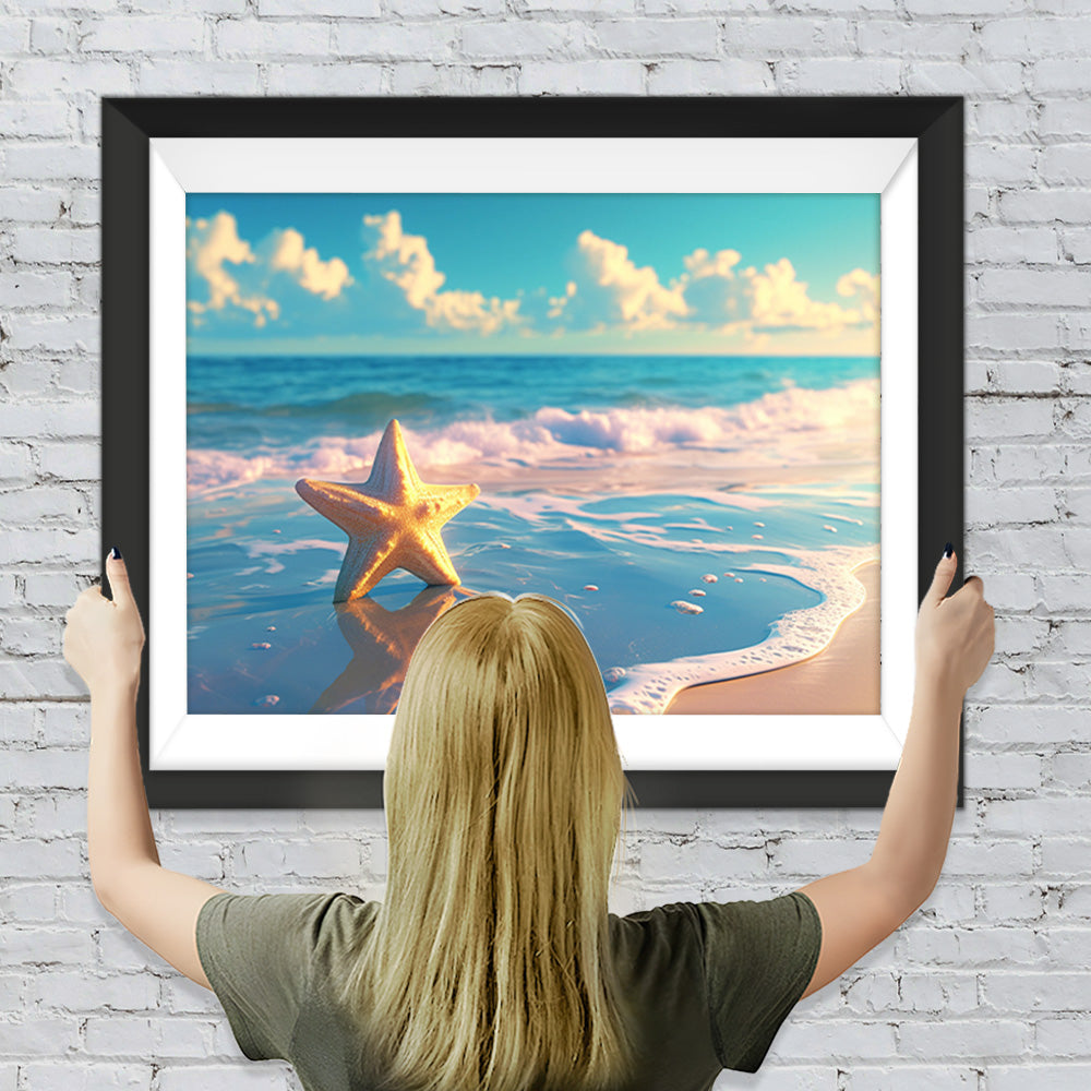 Seesterne am Strand Diamond Painting