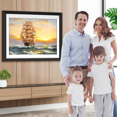 Segelboot auf dem Meer Diamond Painting