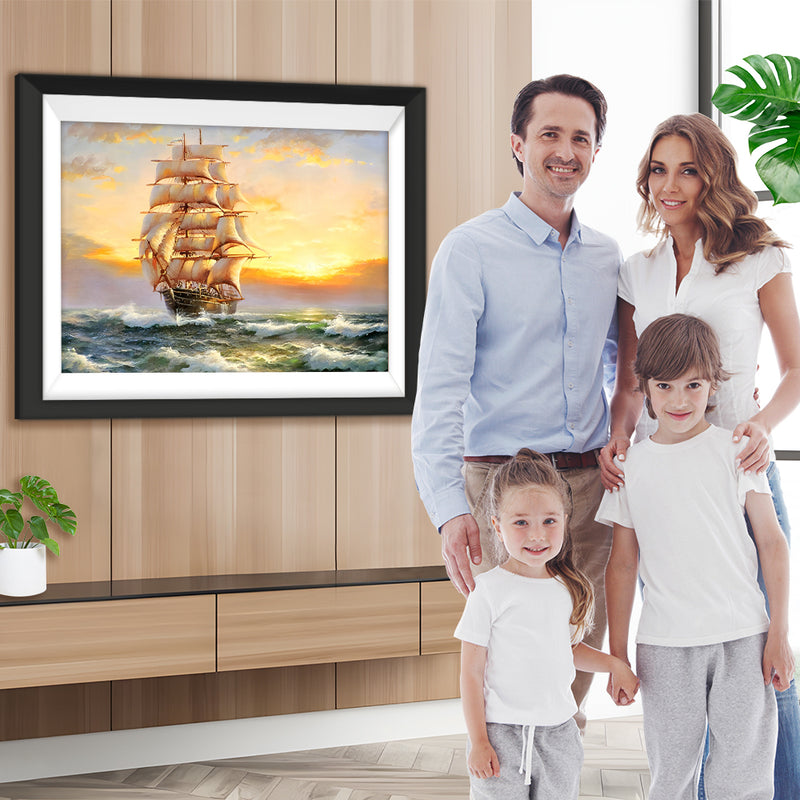 Segelboot auf dem Meer Diamond Painting