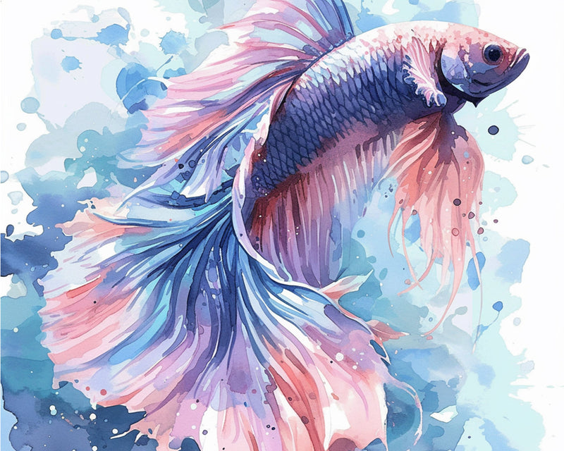 Siamesische Betta Fische Diamond Painting