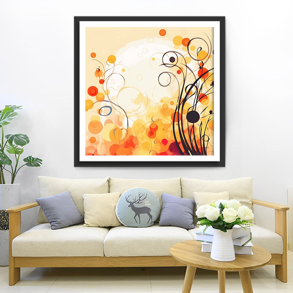 Sich windende Blumenreben Diamond Painting