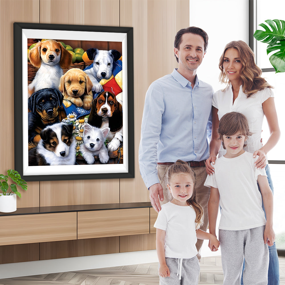 Sieben Hunde Diamond Painting