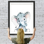 Sitzender Cartoon-Elefant Diamond Painting