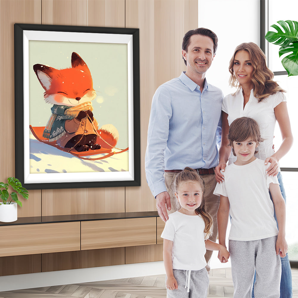 Skifahren Fuchs Diamond Painting