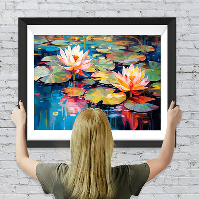 Sommer Lotus Teich Diamond Painting