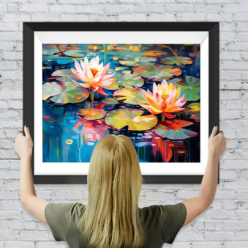 Sommer Lotus Teich Diamond Painting