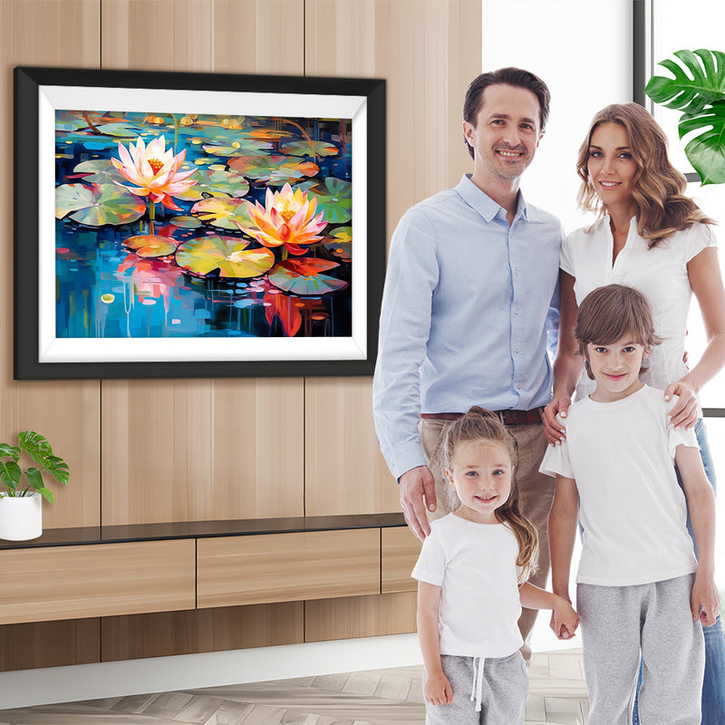 Sommer Lotus Teich Diamond Painting