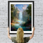 Sommer Regenbogen Wasserfall Diamond Painting