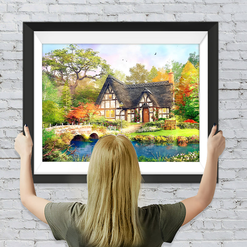 Sommerhäuschen im Wald Diamond Painting