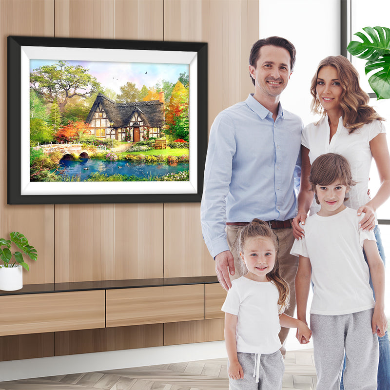 Sommerhäuschen im Wald Diamond Painting