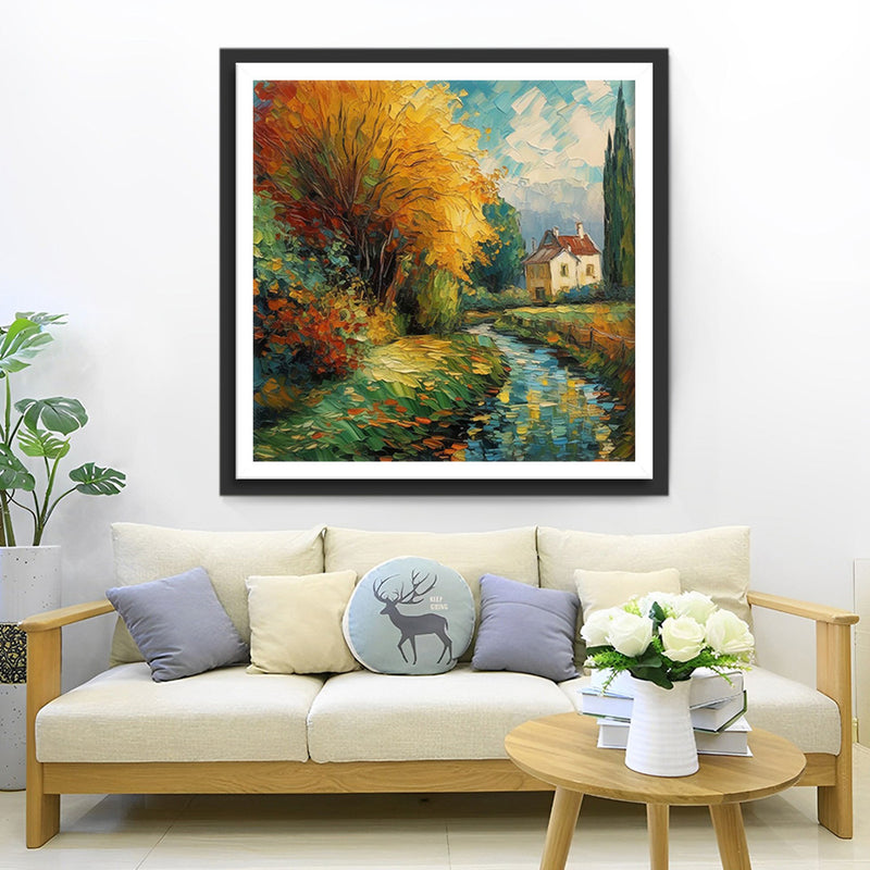 Sommerlandschaften auf dem Lande Diamond Painting