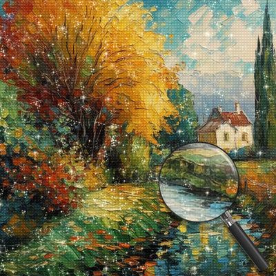 Sommerlandschaften auf dem Lande Diamond Painting
