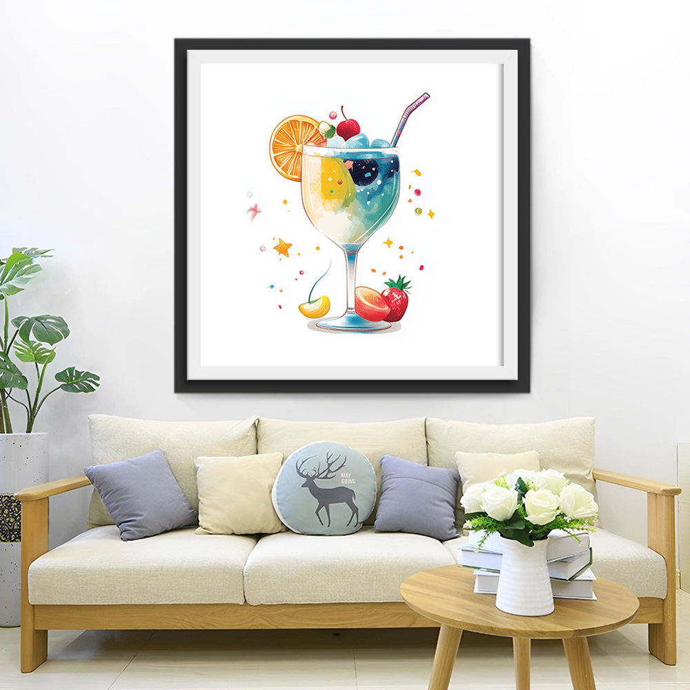 Sommerlicher bunter Fruchtsaft Diamond Painting