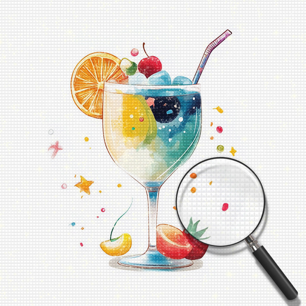 Sommerlicher bunter Fruchtsaft Diamond Painting